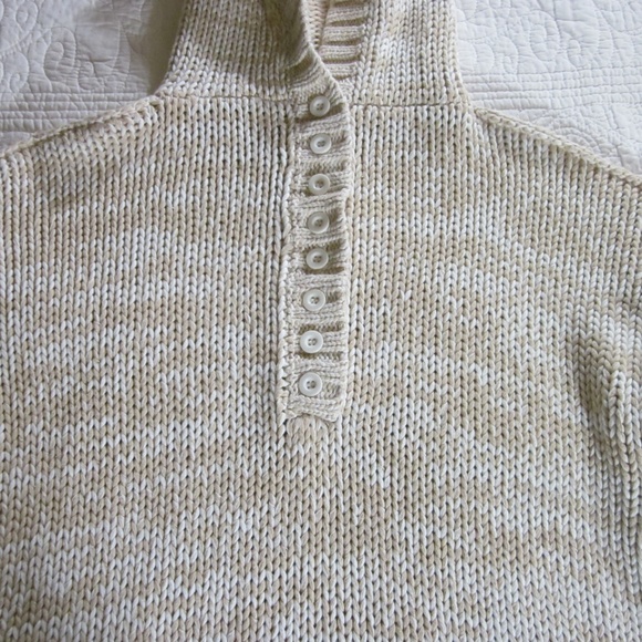 Soft Surroundings Sweater M White/Tan Marled - Picture 5 of 7